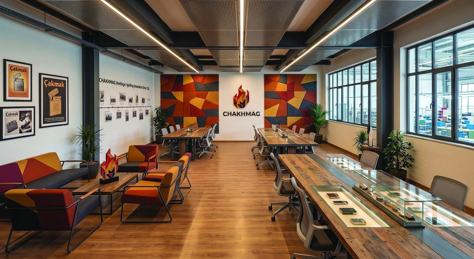 A visual concept for the office interior.